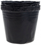 Vazonų rinkinys, plastikinis, 30 cm x 30 cm, juodas, 10 vnt.