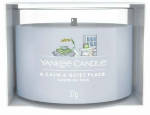 Žvakė, aromatinė Yankee Candle A Calm & Quiet Place Mini, 10 h, 37 g, Mėlyna