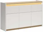 Komoda Luwia S669-KOM3D3S-JSZ/DARS, ąžuolo sp./pilka sp., 95 cm x 154.5 cm x 40 cm