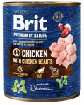 &Scaron;lapias &scaron;unų maistas Brit Premium By Nature Chicken with hearts, vi&scaron;tiena, 0.8 kg