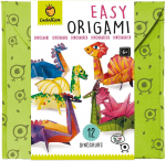 Popierinių figūrų gaminimo rinkinys Ludattica Easy Origami Dinosaurs, geltona sp./įvairių spalvų/mėlyna sp.