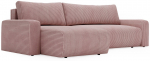 Kampinė sofa - lova Polak Meble Aragon, rožinė sp., 245 x 150 cm x 85 cm