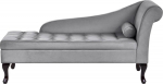 &Scaron;ezlongas Beliani Pessac Right, &scaron;viesiai pilka sp., 133 cm x 62 cm x 71 cm