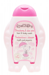 Vaiki&scaron;ka du&scaron;o želė ir &scaron;ampūnas Naturaphy Strawberry And Aloe Vera, 300 ml
