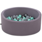 Baseinas su kamuoliukais Kalune Design Bubble Pops, ⌀ 7 cm, mėtinė (mint) sp. pilka sp.