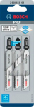 Pjūklo peilių rinkinys Bosch T 130, 8.3 cm, 3 vnt.