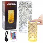 Darbo stalo &scaron;viestuvas Rose Diamond, LED, skaidri sp./skaidri sp.