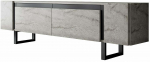 Televizoriaus spintelė Kalune Design Yildiz, juoda sp./travertine sp., 30 cm x 180 cm x 50 cm