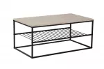 Kavos staliukas Kalune Design Asude, juoda sp./travertine sp., 95 cm x 55 cm x 42 cm