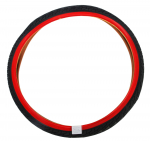 Dviračio padanga Volare, guma, juoda/raudona, 24"