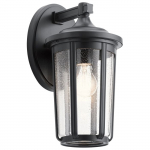 Sieninis lauko &scaron;viestuvas Quintiesse Fairfield, 60W, E27, IP44, juoda sp., 19 cm x 37.1 cm