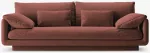 Sofa Micadoni Torino MIC_3S_184_F1_TORINO3, tamsiai rožinė sp., 220 x 103 cm x 83 cm