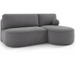 Kampinė sofa - lova Livosa Poco 04, pilka sp., de&scaron;ininė, 144 x 220 cm x 93 cm