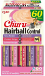 Skanėstas katėms Inaba Churu Hairball Control, vi&scaron;tiena/la&scaron;i&scaron;a/tunas, 0.014 kg, 60 vnt.