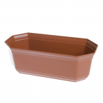 Gėlių vazonas Uniplastex UKOR, plastikinis, 24 cm x 11.3 cm, rudas
