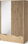 Spinta Voodi II, ąžuolo sp., 120 cm x 60 cm x 204 cm, su veidrodžiu