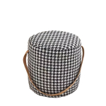 Plu&scaron;o taburetė su saugykla, Houndstooth