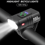 USB įkraunama T6 LED dviračio lemputė - 800LM ry&scaron;kumas su galios indikatoriumi kalnų ir plento dviračiams.