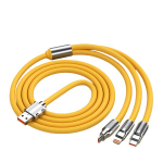 3-in-1 USB įkrovimo laidas, Geltona