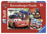 Dėlionė Ravensburger Žaibas Makvynas (Cars) lenktynių linksmybės, 3x49 d