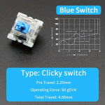 70/90/110vnt Outemu jungikliai mechaninei klaviatūrai RGB LED ,  Mėlyna