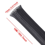 10m I&scaron;plečiama Juoda PET Pinta Kabelio Movos Izoliacija , 13 mm