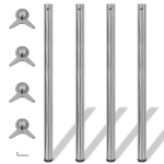 4 reguliuojamo auk&scaron;čio stalo kojos, matinis nikelis, 1 100 mm