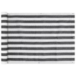 Balkono pertvara vidaXL 75x600 cm, pilka/balta