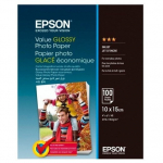 "epson value glossy photo paper", c13s400039, fotopopierius, blizgus, baltas, 10x15 cm, 183 g/m2, 100 vnt., ra&scaron;alinis