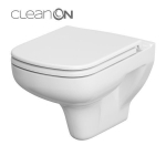 Pakabinamas klozetas Cersanit Colour Clean on su lėtai nusileidžiančiu dangčiu