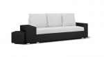Sofa su pufais Bellezza Milo1, &scaron;viesiai pilka/juoda