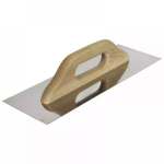 Lygi trintuve, nerudijantis plienas, 380 mm x 130 mm, bukmedžio rankena