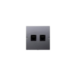 Dvigubas Rj45 tinklo lizdas Simon Basic, sidabrinis