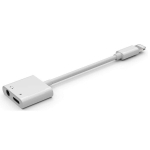iLike AX7 Dual Lightning garso adapteris į 3,5 mm ausinių ki&scaron;tuką + Lightning įkroviklio ki&scaron;tuką Balta (OEM)