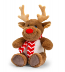 Mink&scaron;tas žaislas Keel Toys Keeleco Elniukas su &scaron;aliku, 20 cm