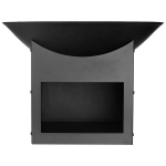 Metalinis sodo židinys juodas 56x41 cm