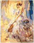 Pie&scaron;imo rinkinys Mergina su smuiku, 40x50cm