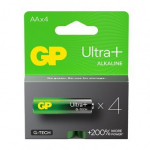 GP LR6 AA Ultra+ G-Tech baterija, 4 vnt.