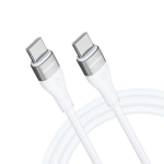 Elastingas USB-C - USB-C kabelis 65W 2m, baltas