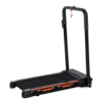 Elektrinis bėgimo takelis namams su LCD ekranu, sulankstomas treniruoklis, 1&ndash;6 km/h, plienas, juodas, 105 x 56 x 108,5 cm