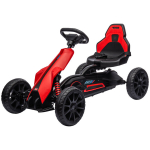 Pedalinis kartingas su atbulinės eigos ir pirmyn pavara, raudonas, vaikams nuo 3 iki 8 metų