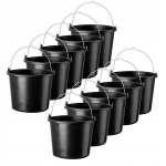 Plastikiniai Statybiniai kibirai 12L 10 vnt