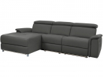 Trivietė sofa Loft Pareli, juoda