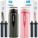 2x Wessper Clarti 0,68 l grafitinis + rožinis filtravimo butelis + 4x filtras