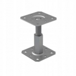 M20 stulpo pagrindas 100x130x3 mm cinkuotas, 100x130x3mm