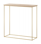 Stalas-konsolė ADRK Furniture Milan, auksinis/rudas