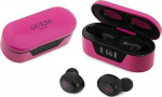 Guess GUTWST31EM TWS Bluetooth ausinės + purpurinės spalvos doko stotis