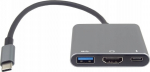 PremiumCord USB-C į HDMI + USB3.0 adapteris su PD, palaikantis 4K ir FULL HD 1080p resolution
