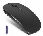 Belaidė Bluetooth Pelė Optinė E2 &ndash; Tylus Ergonomi&scaron;kas Dizainas, Juoda (1600 DPI)