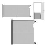 Tulano Guardian 1.8 grey i&scaron;traukiamas apsauginis vartelis iki 180 cm &ndash; pilkas